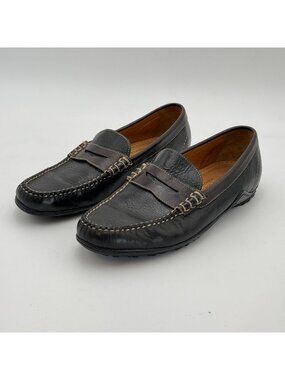 Martin Dingman Leather Loafers Mens 8.5 Moc Toe Vibram Sole Dark Brown Heritage